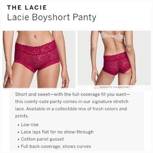 Victoria's secret very sexy the lacie boyshort panty CLARET RED XXL